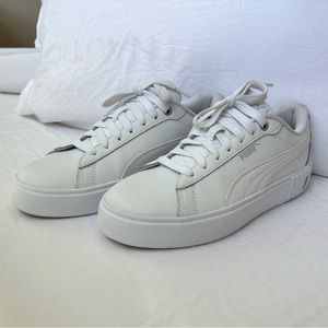 Puma White Sneakers with SoftFoam Inserts, Women’s 9